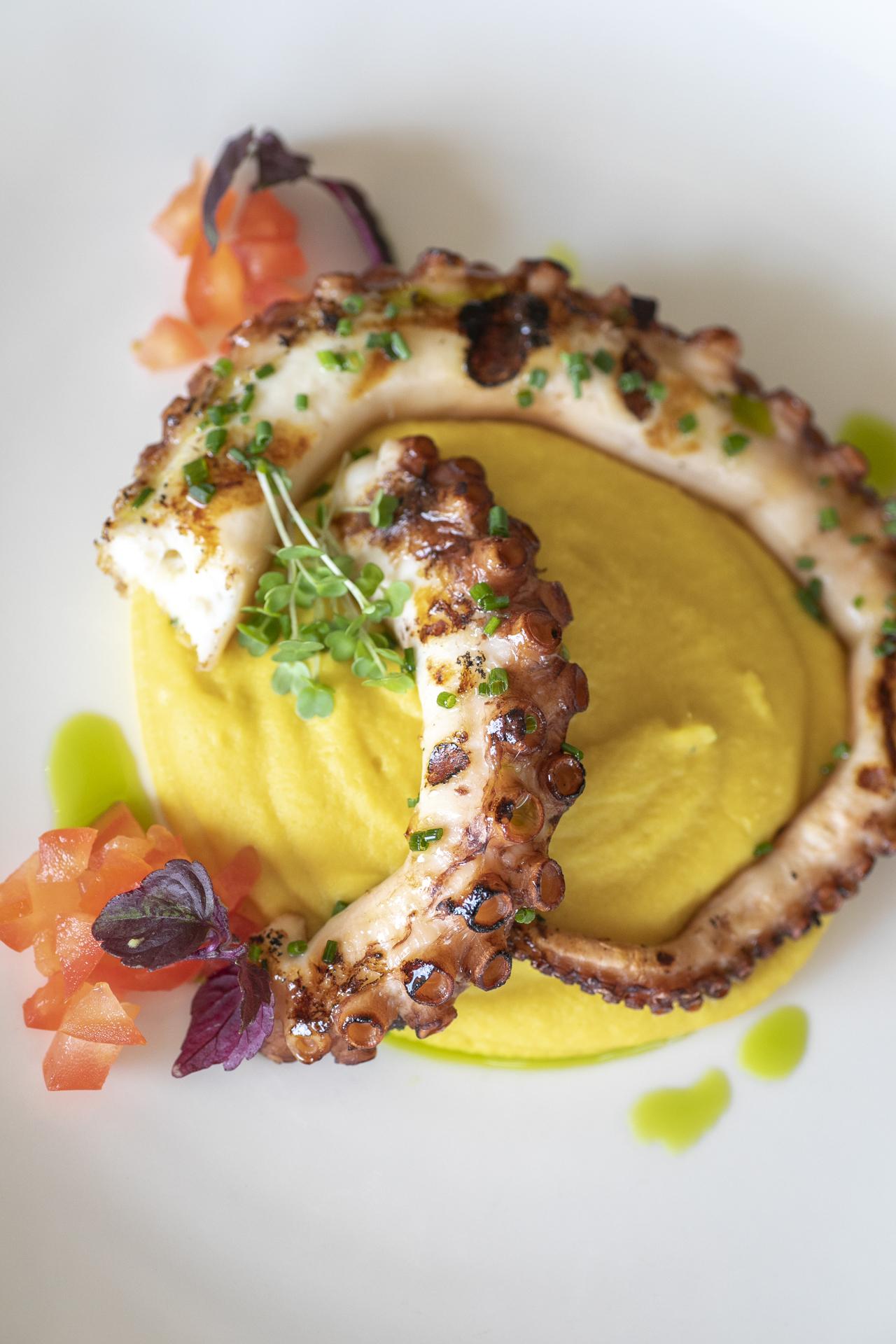 Daios Luxury Living Hotel Thessaloníki Luaran gambar Grilled octopus with mashed potatoes